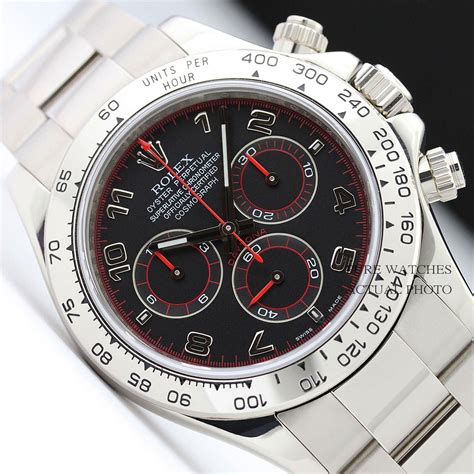 rolex 18kt white gold daytona black red dial|daytona white gold oysterflex 2023.